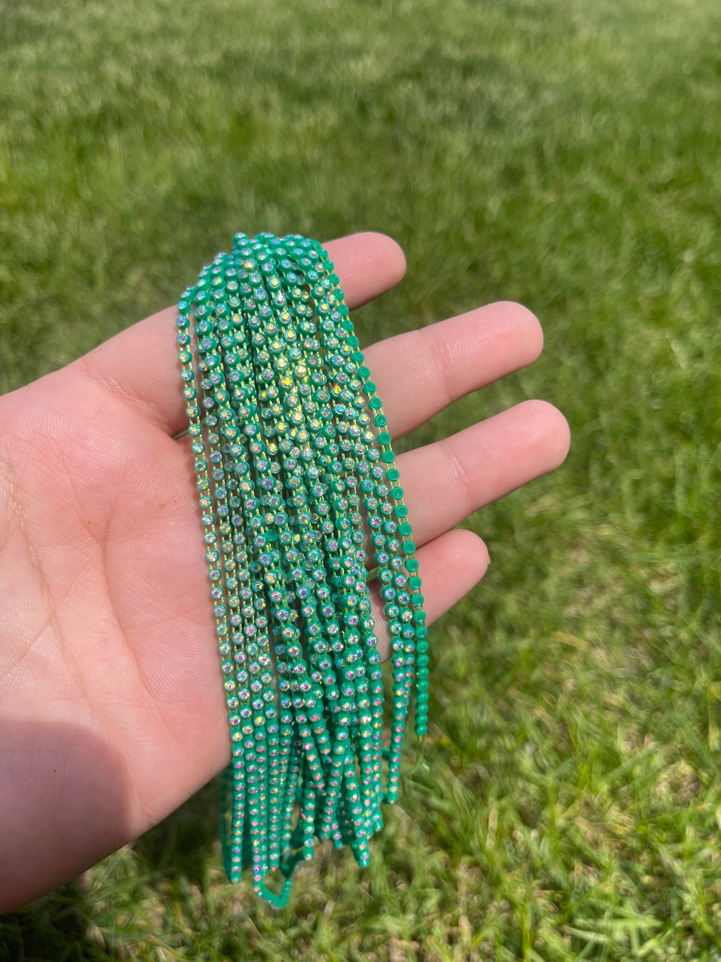 Green with AB Stone Plastic Banding - 68