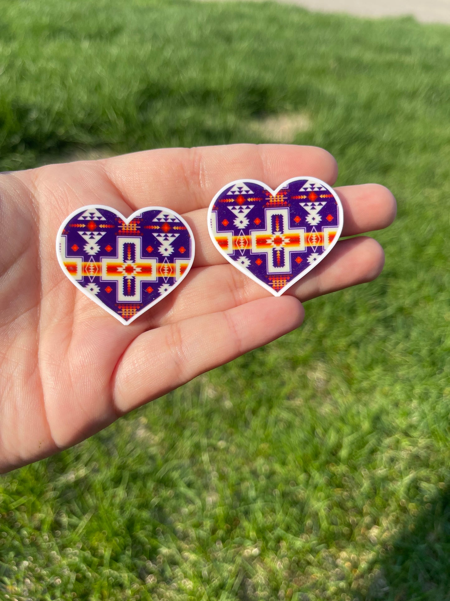Tribal Print Hearts