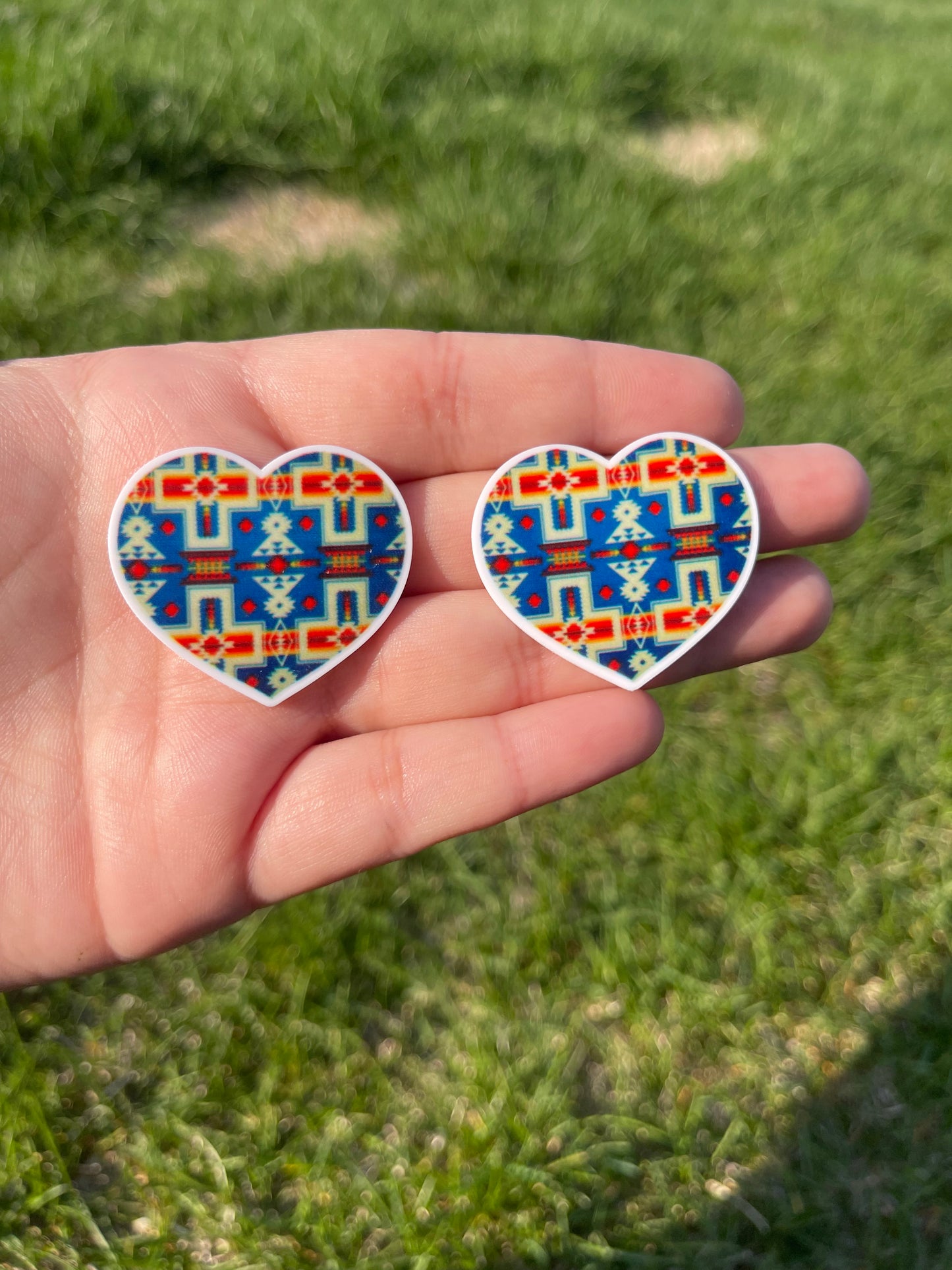 Tribal Print Hearts