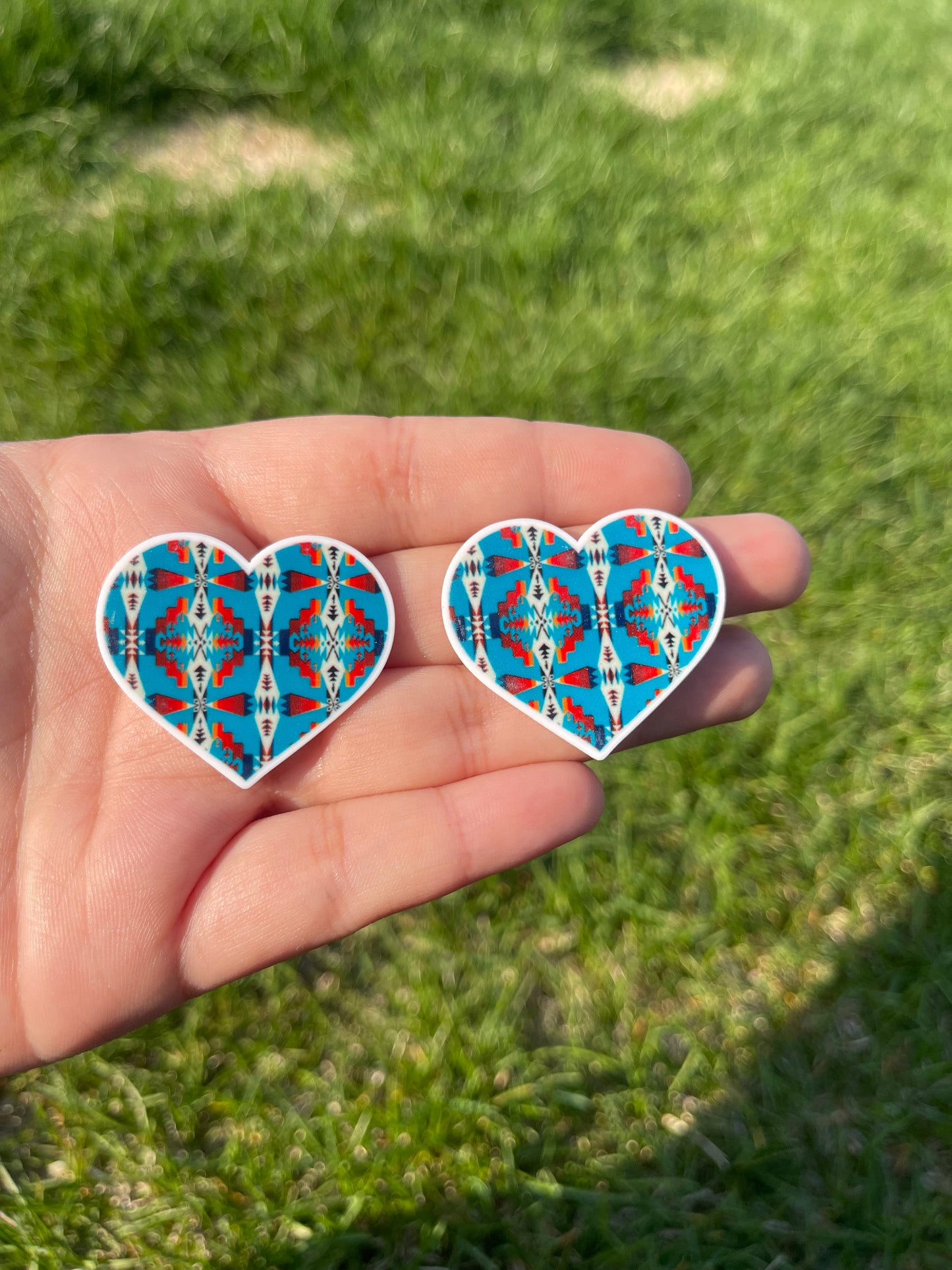Tribal Print Hearts