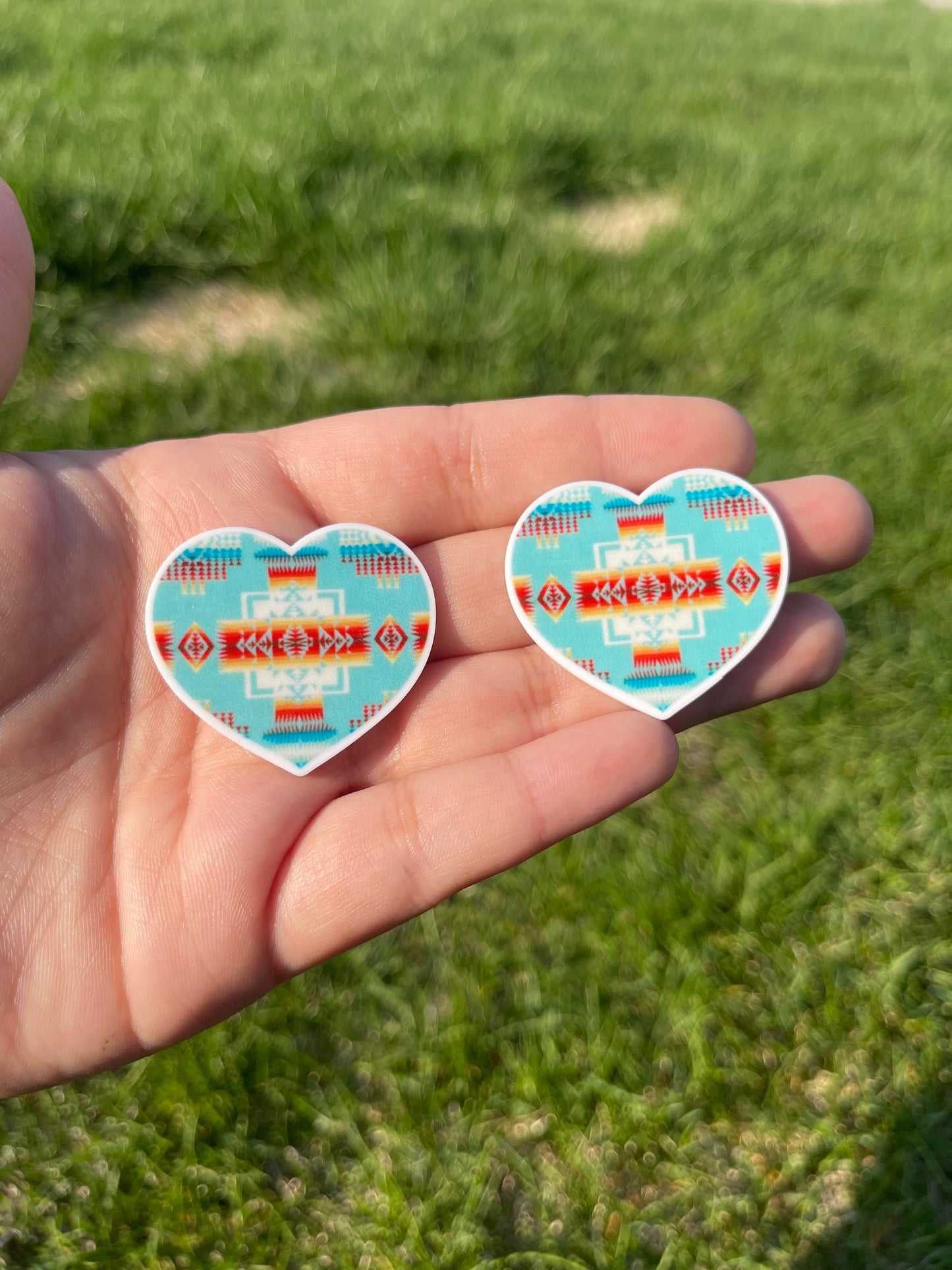 Tribal Print Hearts