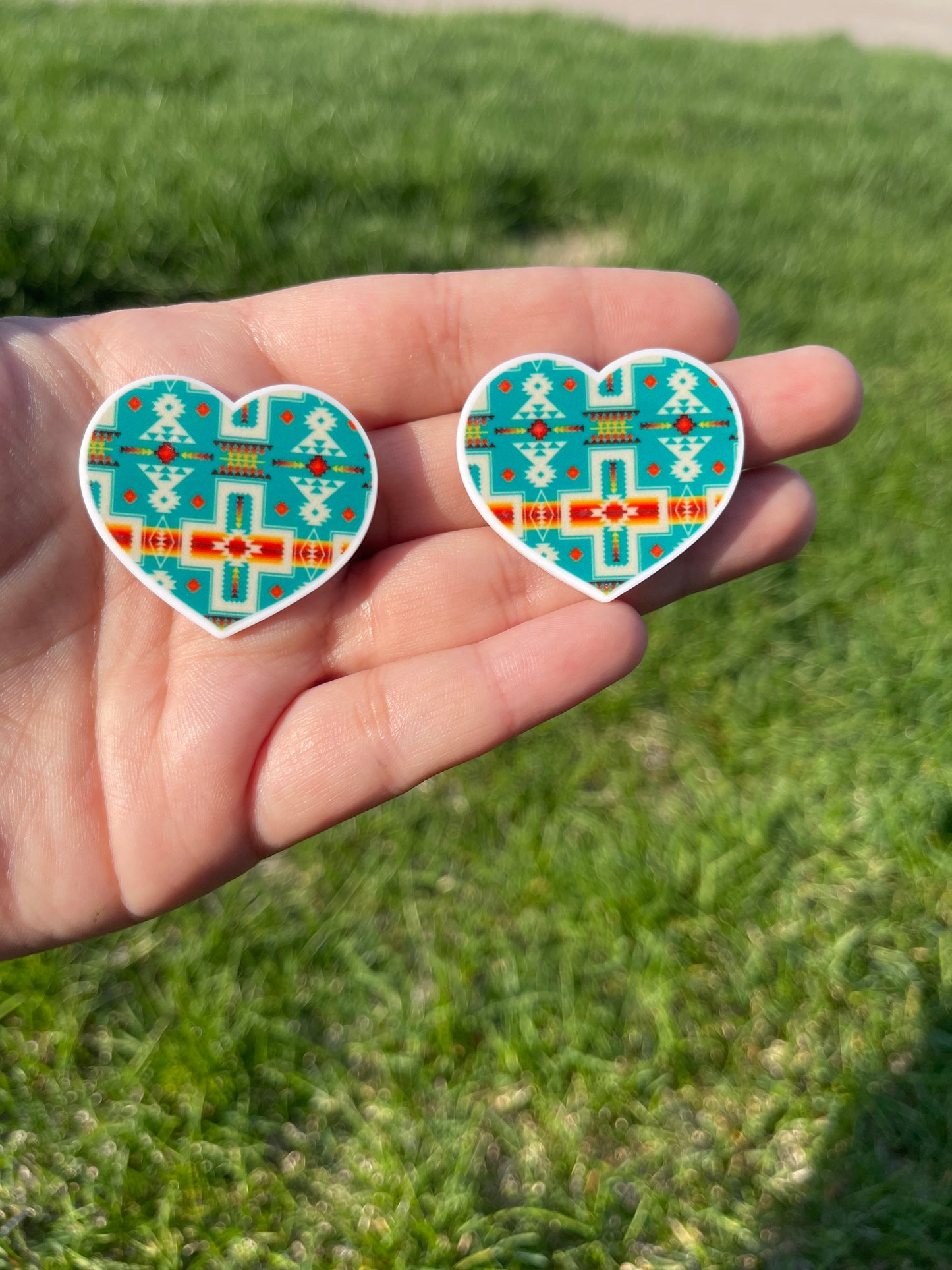 Tribal Print Hearts