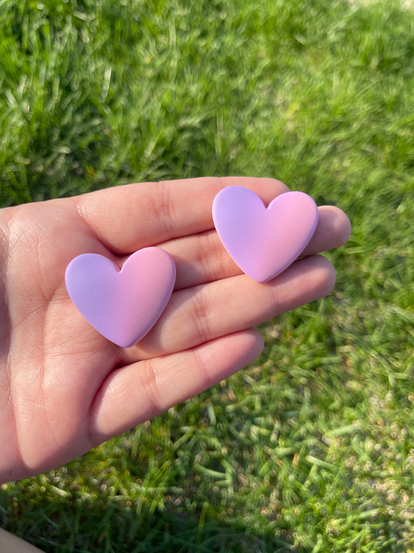 Large Ombre Matte Hearts