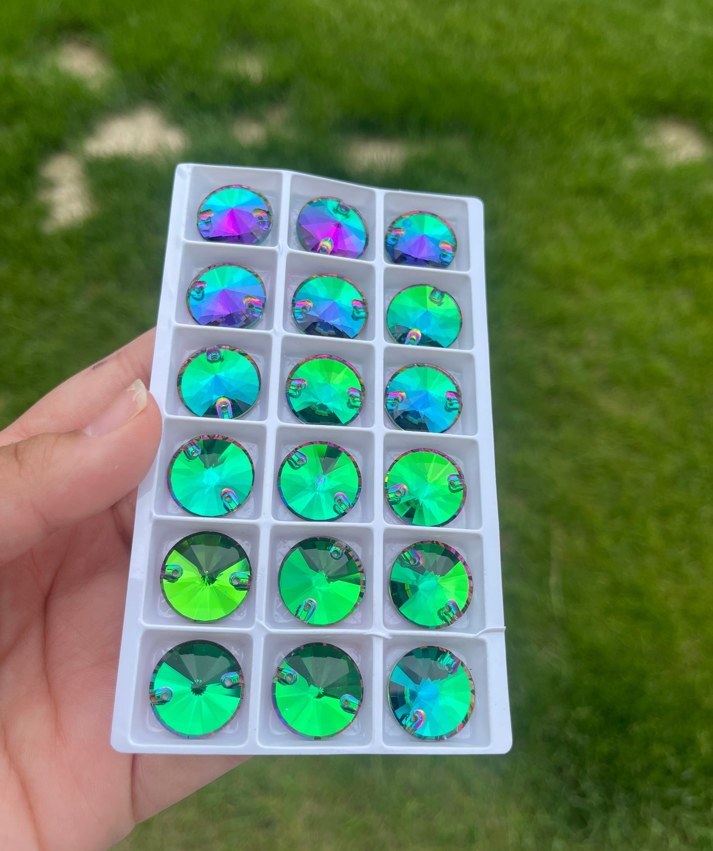 Volcano Glass Rivoli Rhinestone 18mm