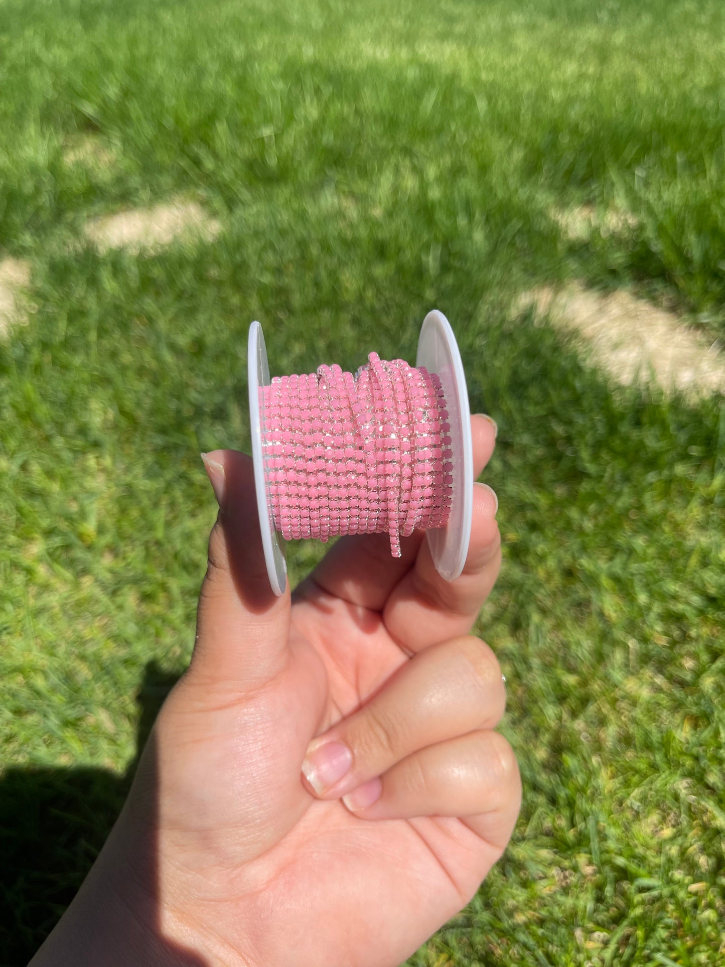 Baby Pink on Silver Metal #59