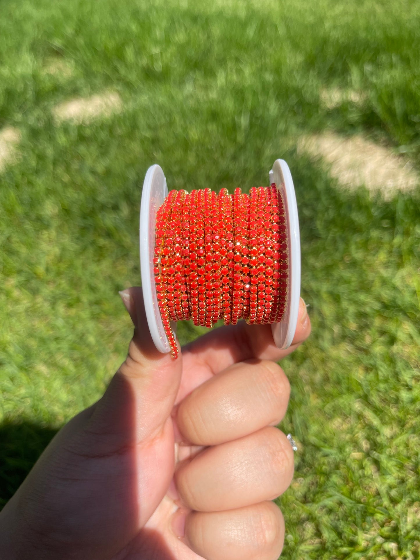 Orange Red on Gold Metal #16
