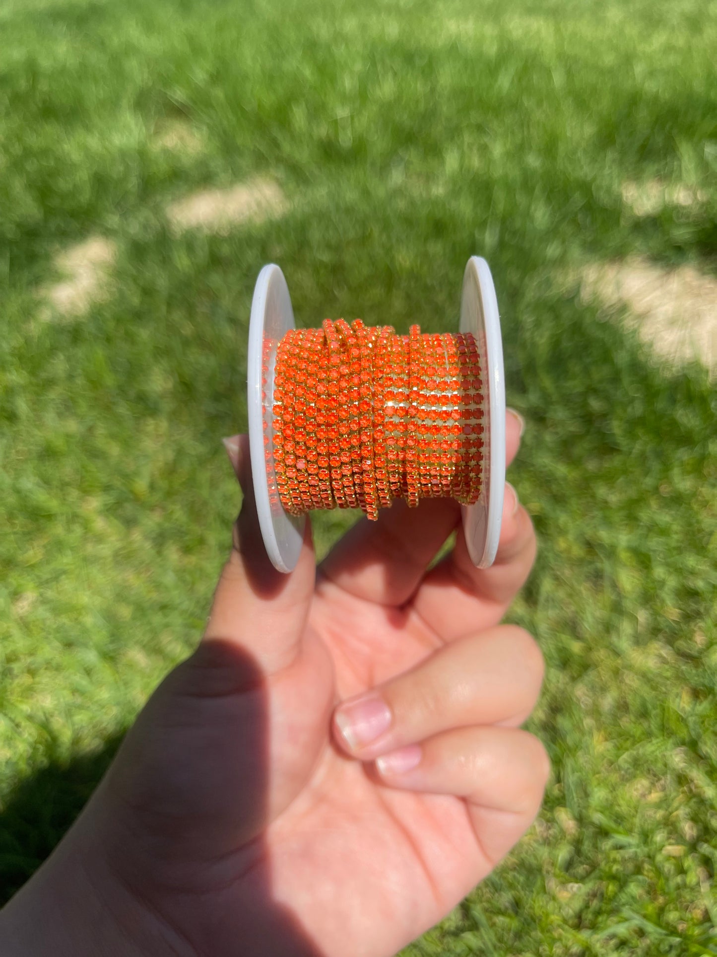 Clear Neon Orange on Gold Metal #18