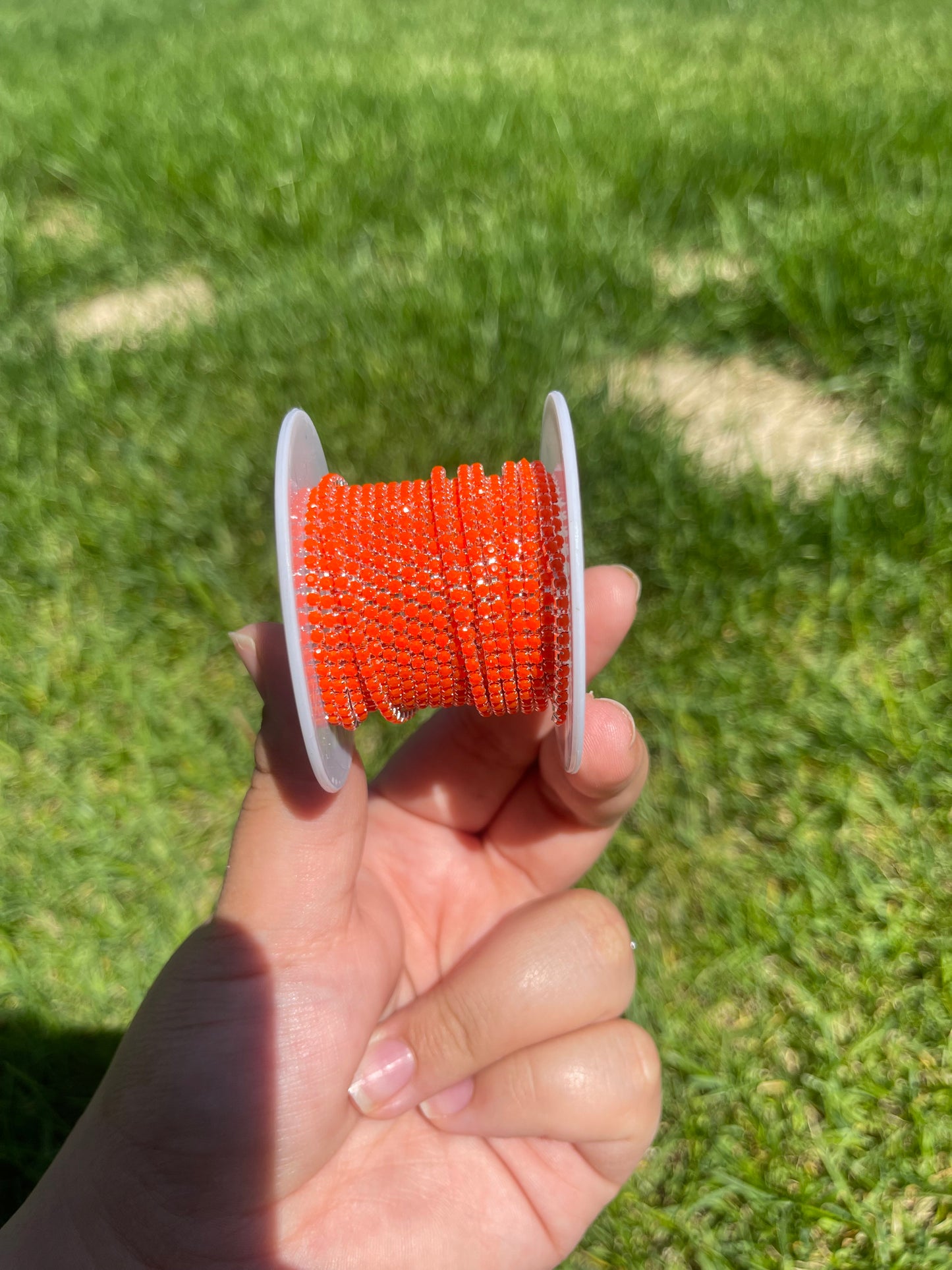 Neon Orange on Silver Metal #19