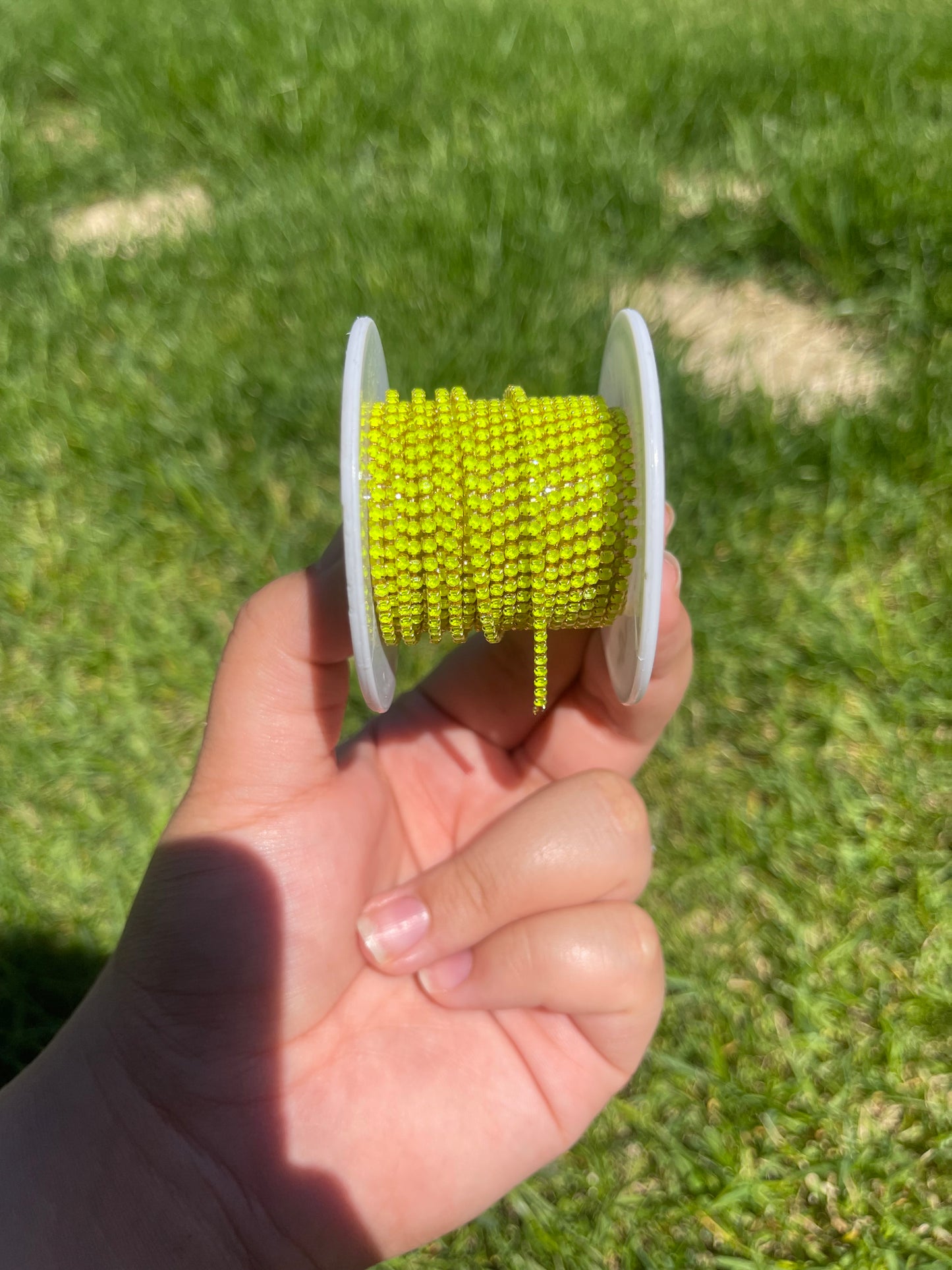 Clear Neon Yellow on Gold Metal #25