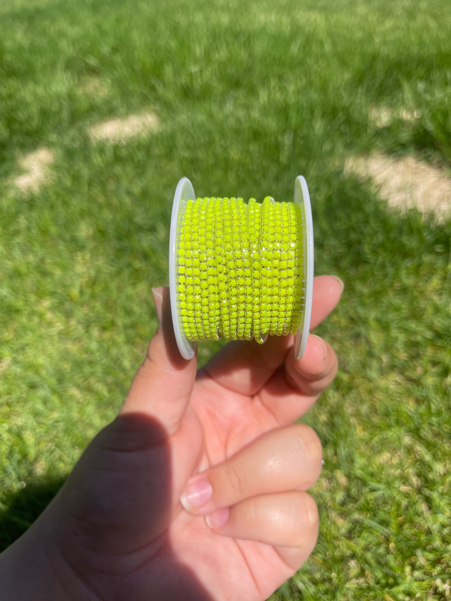 Neon Yellow on Silver Metal #26