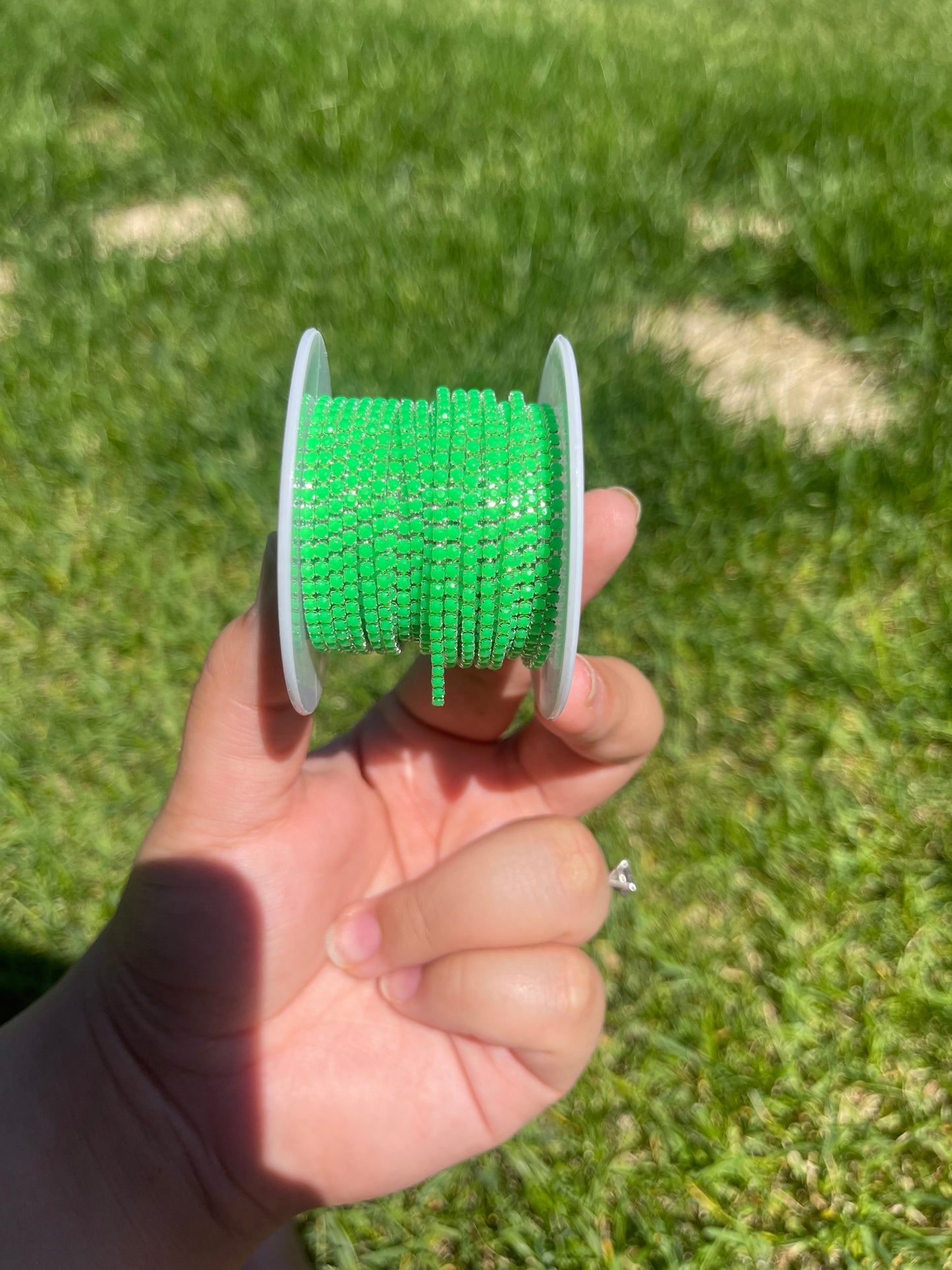 Neon Green on Silver Metal #28