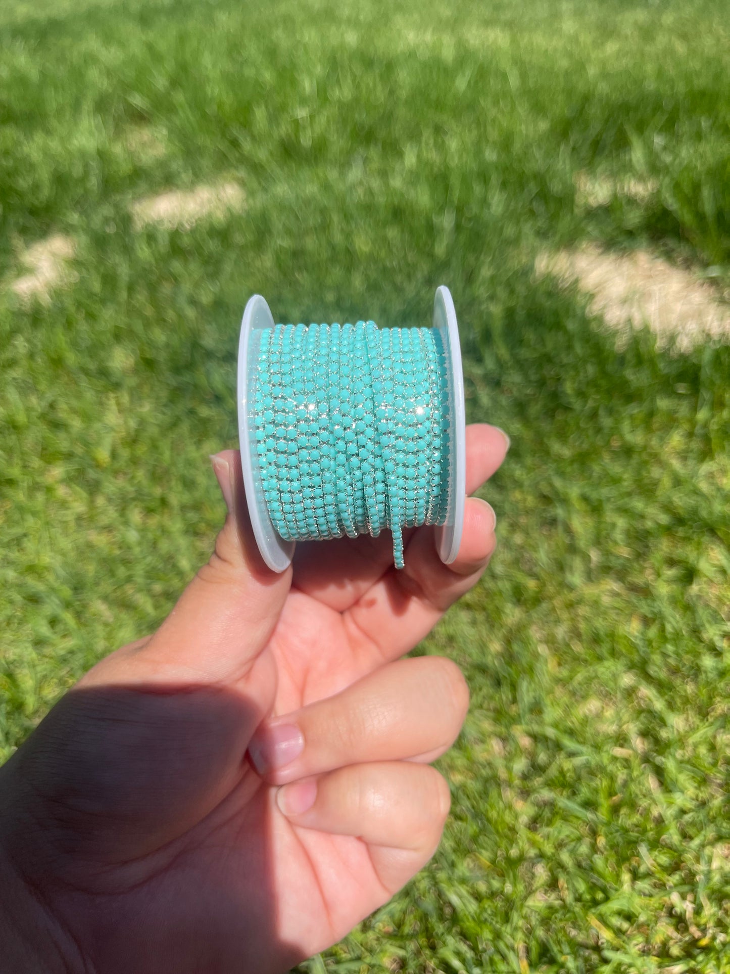 Baby Blue on Silver Metal #35