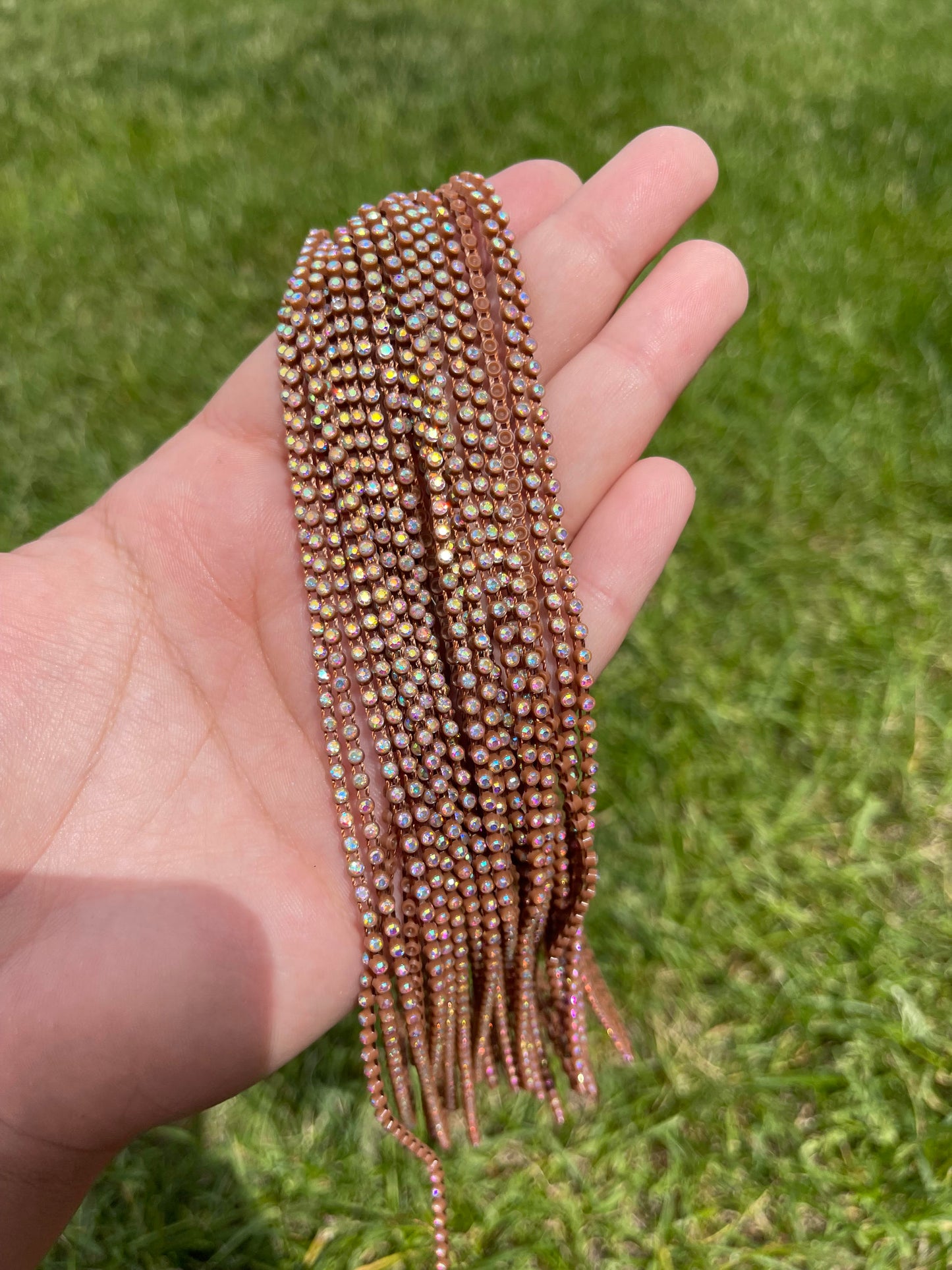 Brown with AB Stone Plastic Banding - 87