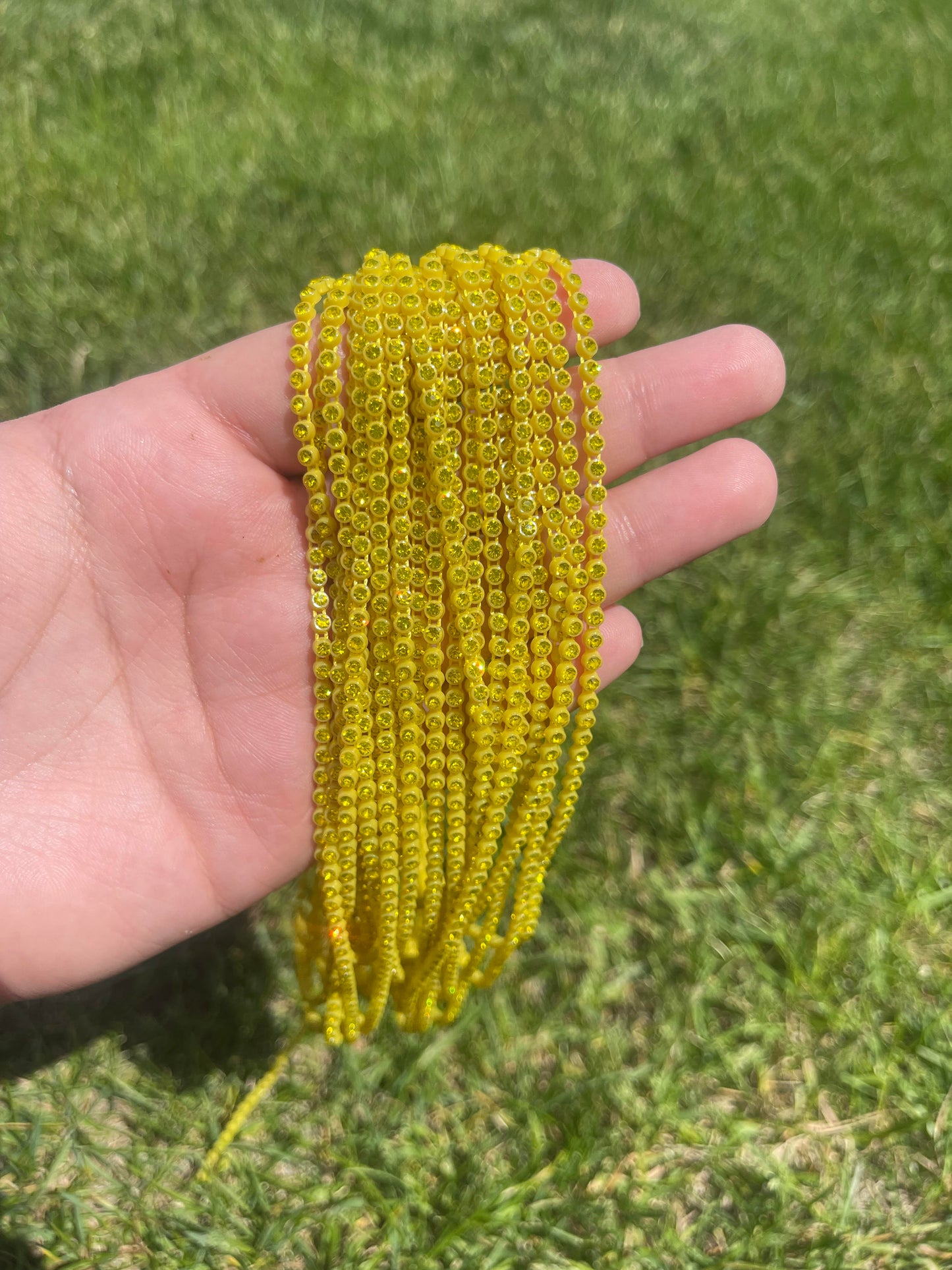 Yellow with Yellow Stone Plastic Banding - A31
