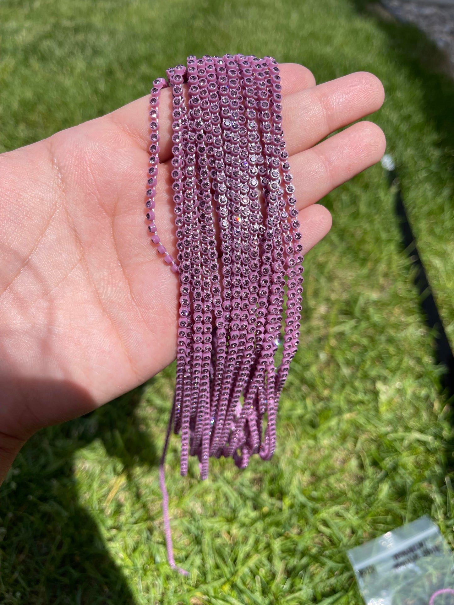 Dark Mauve with Dark Mauve Stone Plastic Banding- A420