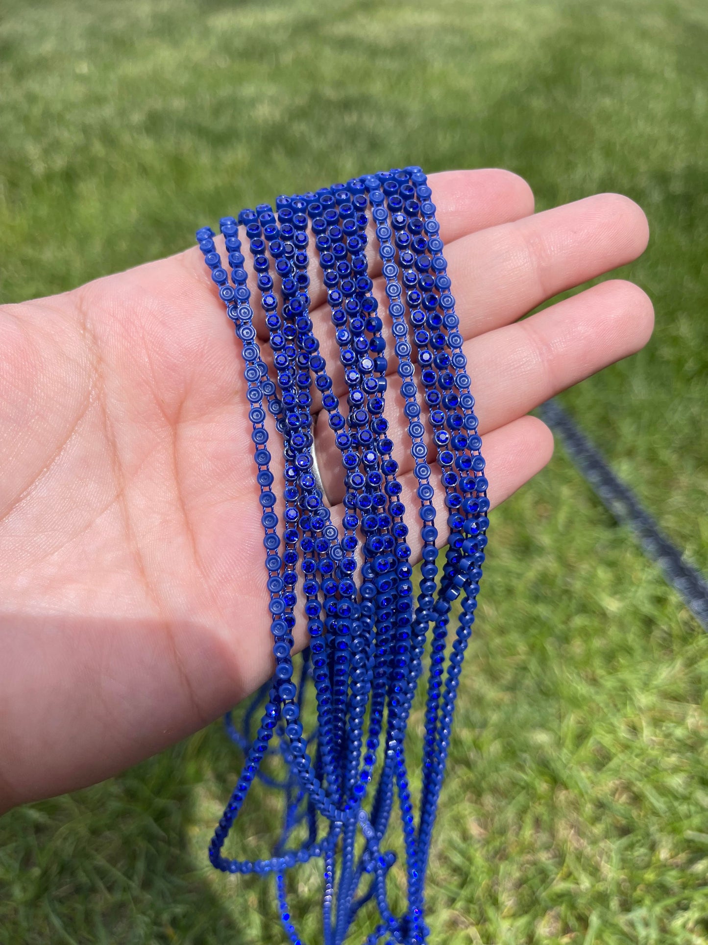 Deep Blue with Deep Blue Stone Plastic Banding - A89