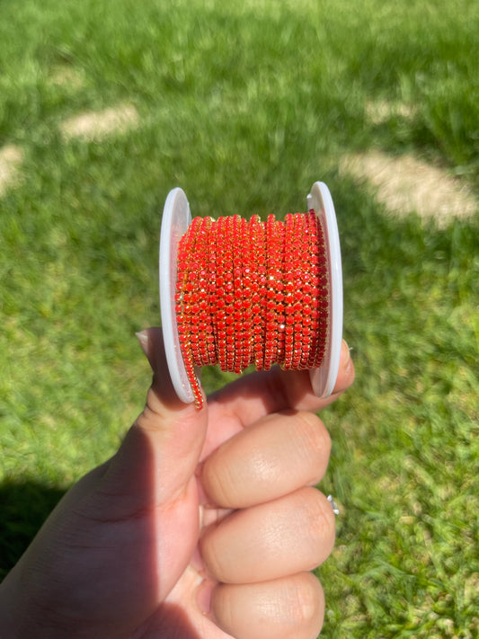 Orange Red on Gold Metal #16