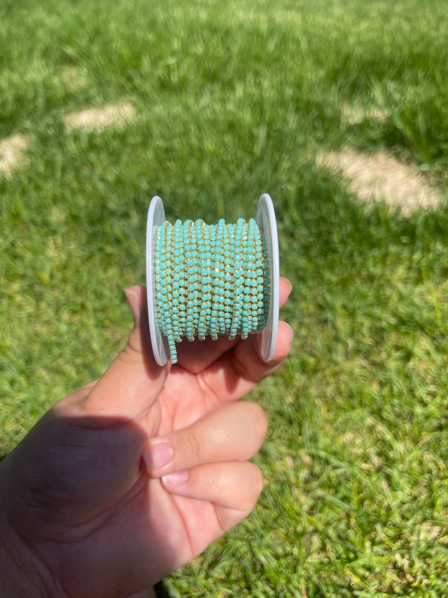 Turquoise on Gold Metal #37