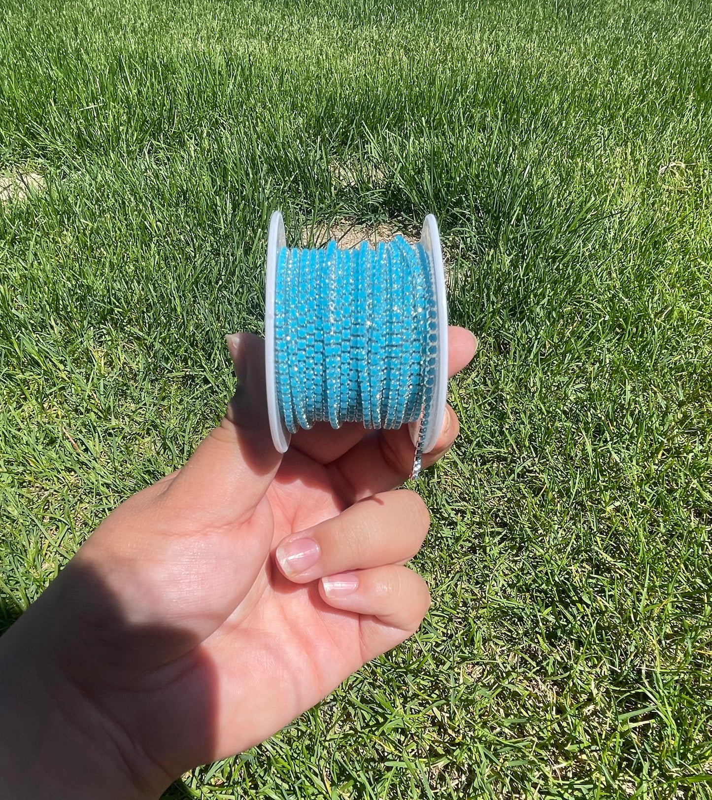 Sky Blue on Silver Metal #39