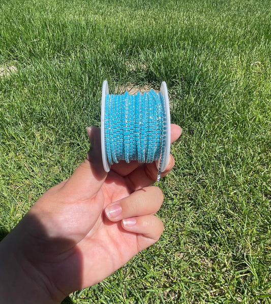 Sky Blue on Silver Metal #39